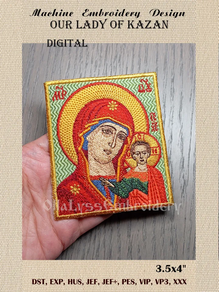 Our Lady of Kazan embroidery design