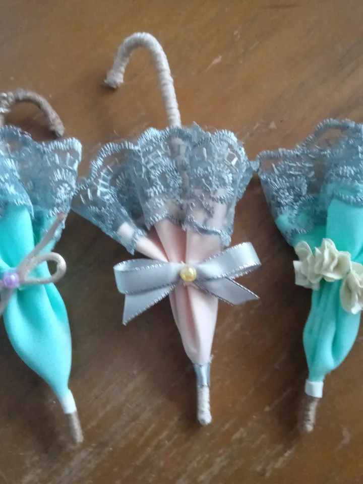 Set of 3 umbrellas pendant/ handmade umbrellas/ Christmas tree ornament/Xmas decor/home decoration/kitchen decor