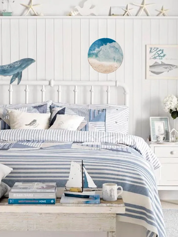 Ocean scene resin art – Beach house wall decor – Mothers day gift for mom