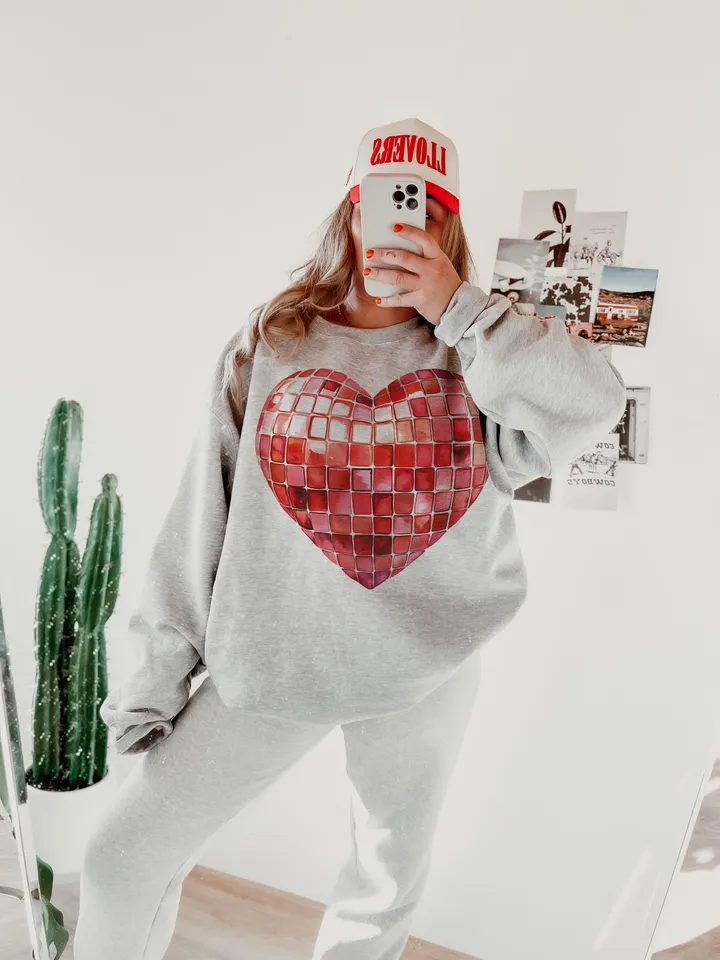 Disco Valentine Heart Png, Coquette Png, Valentine Png, Valentine Heart Png, Valentine Coquette Png, Valentine's Day png, Sublimation