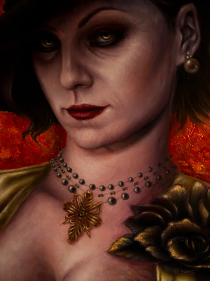 Oil painting Resident Evil Alcina Dimitrescu