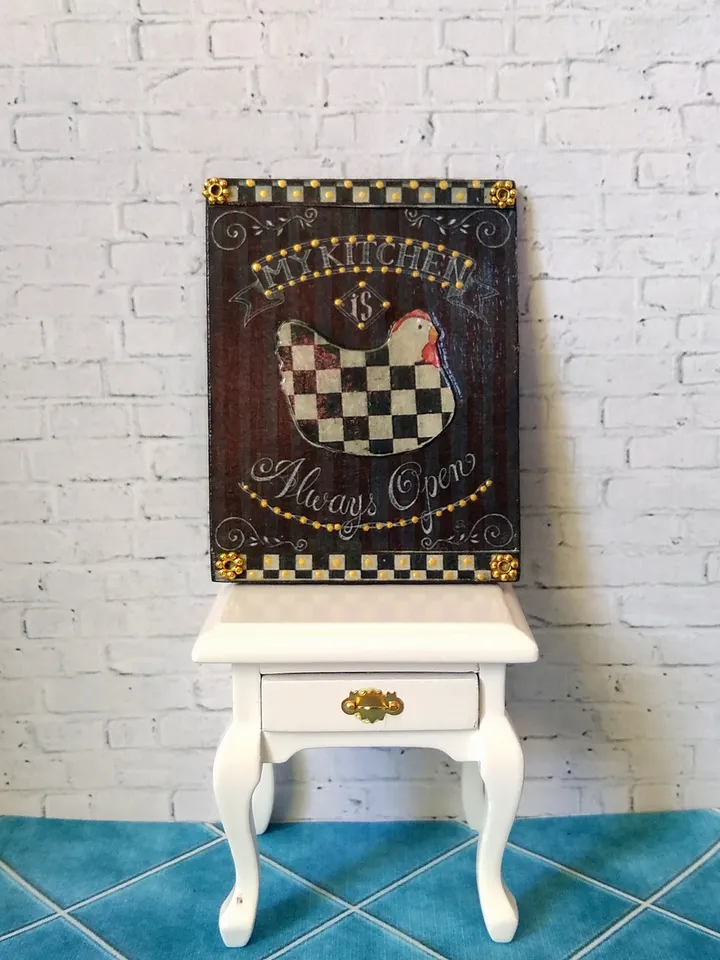 Panel. Picture. Dollhouse miniature.1:12 scale.