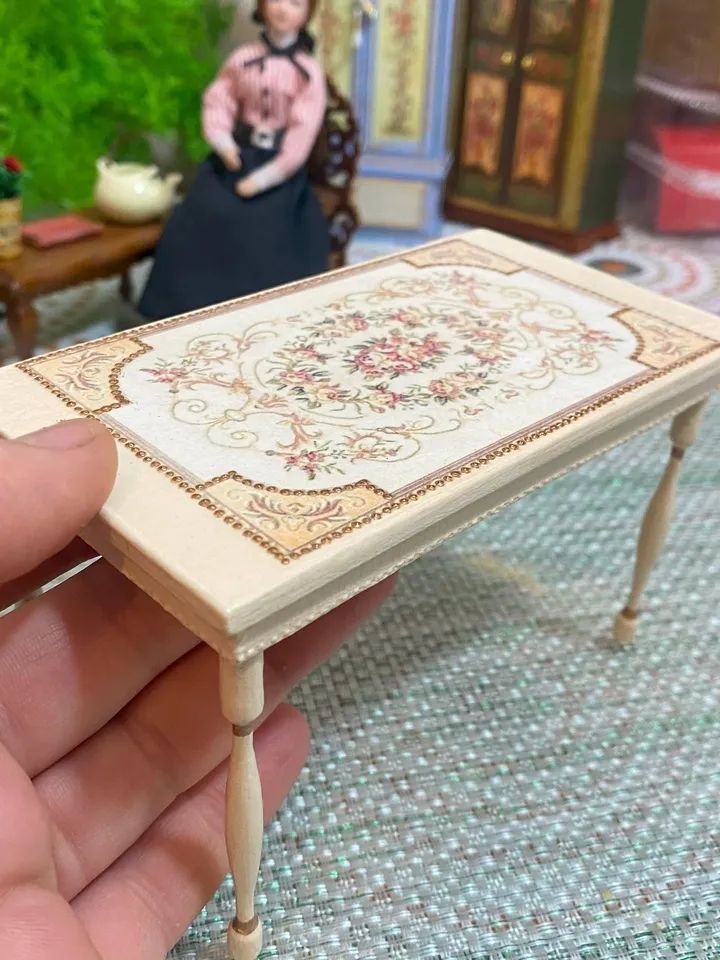 Table for a doll. 1:12. Puppet miniature. Doll furniture.