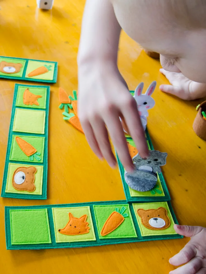 Board game from felt for kids