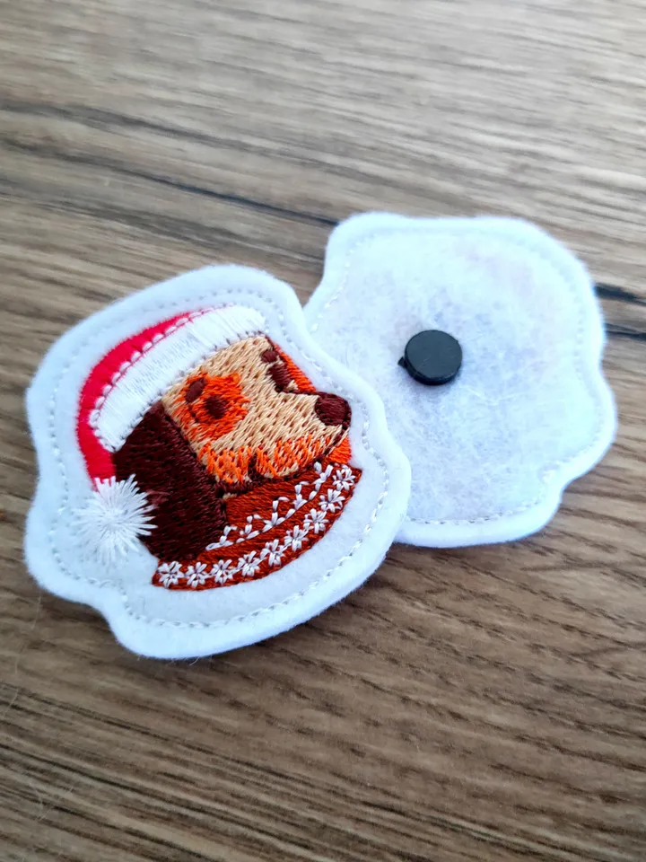 Machine embroidery design -
CHRISTMAS SANTA-DOG