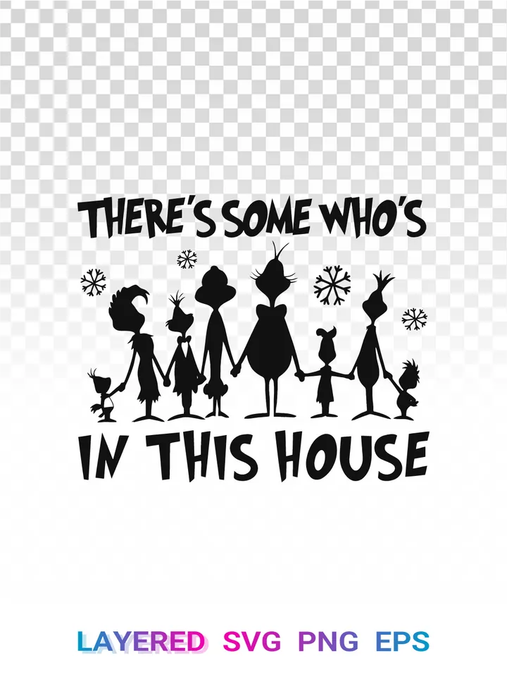 Grinch Family SVG PNG, Christmas Cricut, Dr Seuss Layered