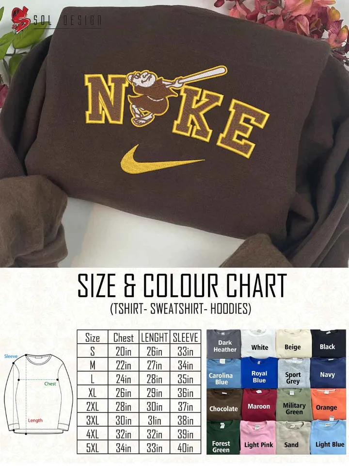 Ni.kee San Diego Padres Embroidered Sweatshirt, MLB San Diego Padres Embroidered T Shirt, MLB Embroidered Sweater, MLB Padres Shirt, Baseball Team Embroidered Hoodie