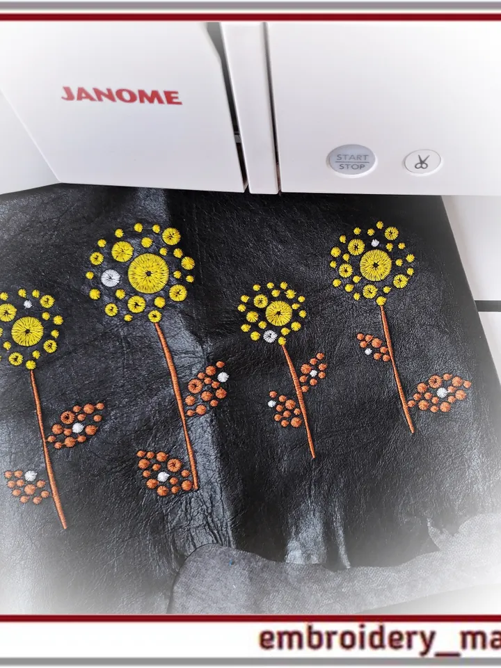 ITH embroidery design a flower dandelions