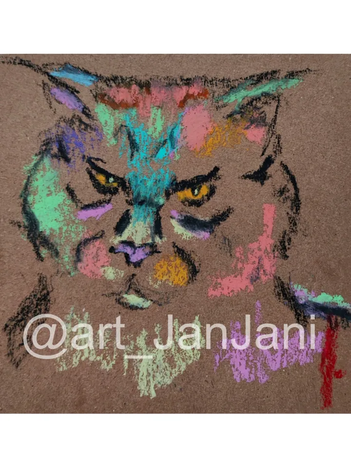 Angry cat digital file for art print