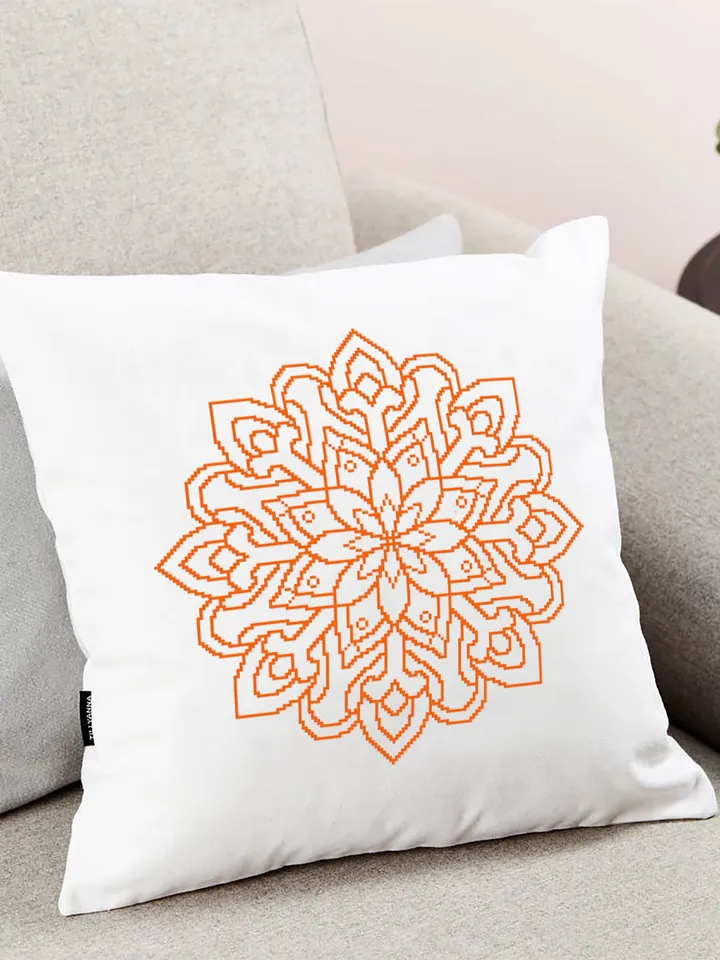 Mandala cross stitch pattern download PDF Monochrome mandala pattern digital PDF Quick cross stitch chart, Floral ornament cross stitch #M78