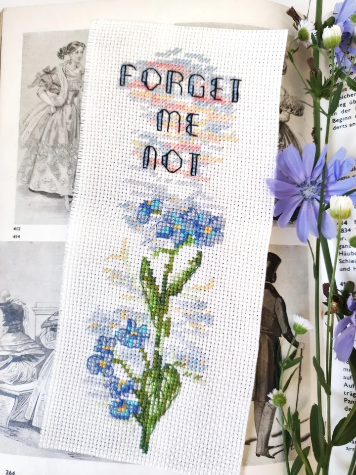 Forget me not cross stitch pattern