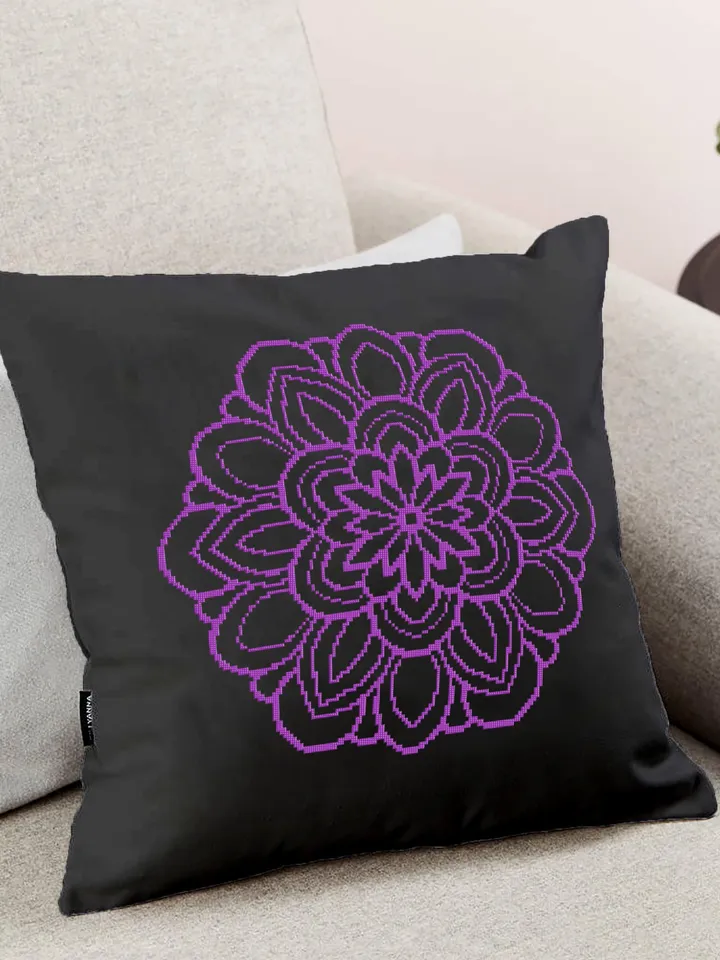 Mandala set cross stitch pattern download PDF, Monochrome embroidery, Floral ornament cross stitch chart, Simple mandala digital PDF #S21
