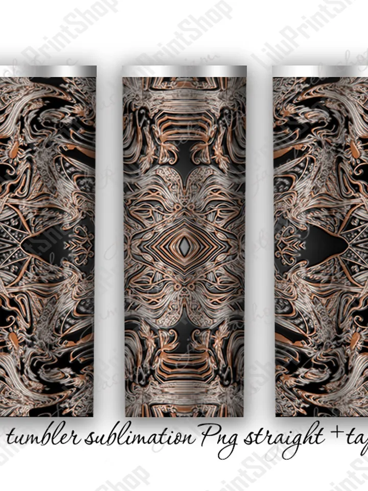 Tooled leather Tumbler sublimation designs, Gothic tumbler sublimation wrap PNG for 20oz skinny straight & tapered tumbler digital