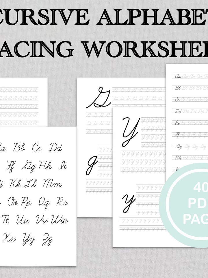 Cursive Alphabet Tracing Worksheets, handwriting practice, practice words, printable tracing practice sheets, cursive practice sheets.