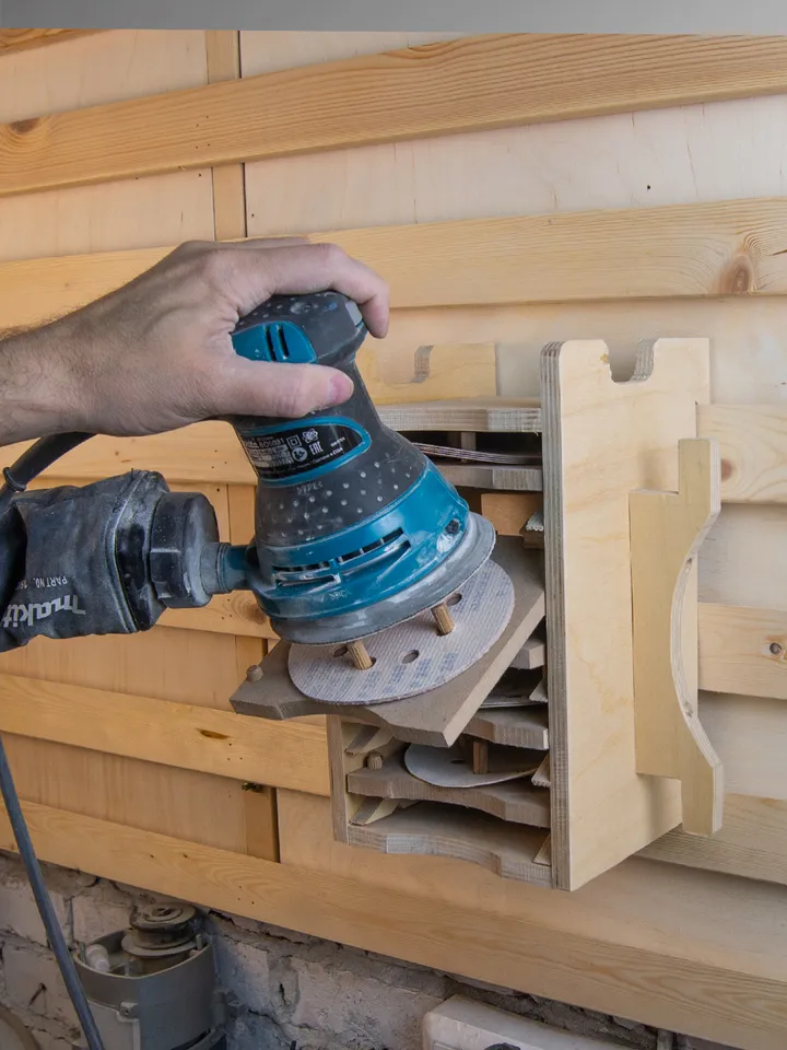 Orbital Sander Rack Plans (PDF) for Workshop – DIY French Cleat Storage System