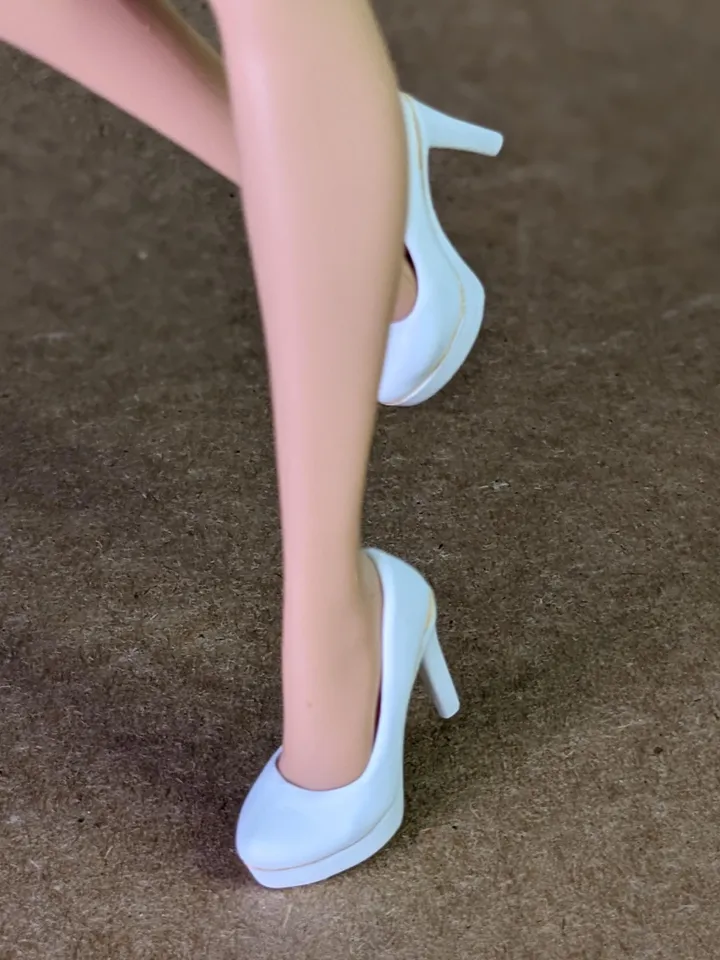 White heels shoes for fashion female dolls (Color Infusion, MH)