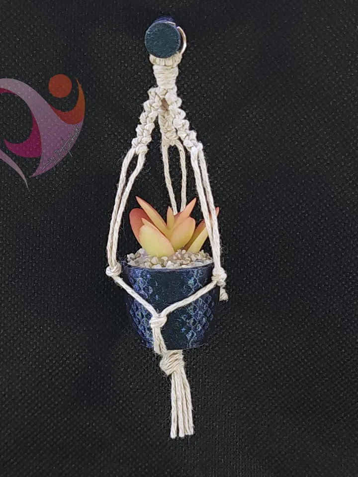 Mini Plant Magnet Tiny Macrame Succulent Hanging Locker Magnet Unique Gift Plant Lover Kitchen Decor Cute Fridge Magnet Gift Under 10