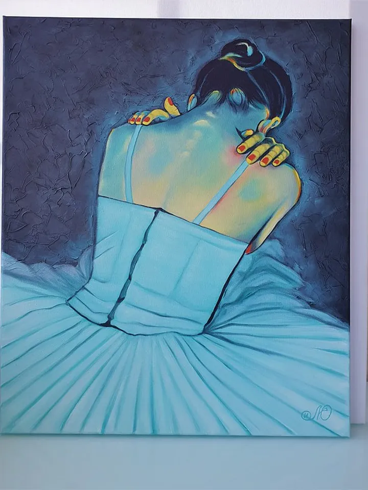 Ballerina Painting Woman Original Art Dancer Wall Art Oil Painting Canvas Art