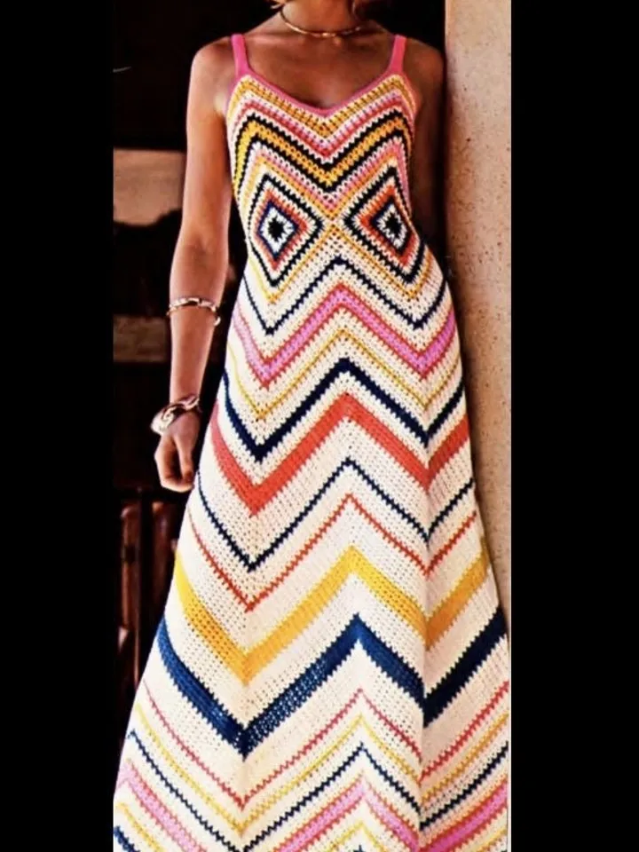 Dress crochet pattern long dress crochet easy dress pattern womens PDF