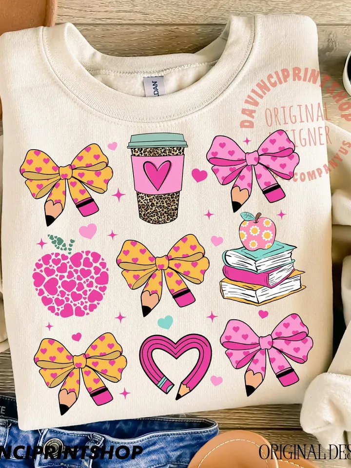 Teacher Valentine Coquette Png, Valentine Teacher Png, Retro Teacher Gift, Teacher Valentine Shirt Design, Teacher png, Valentines Heart png