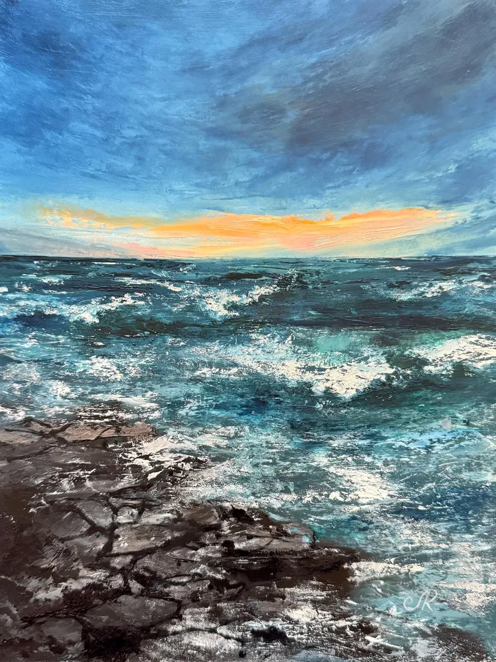 Seascape Original Painting Coastal Oil Painting Sea Painting
