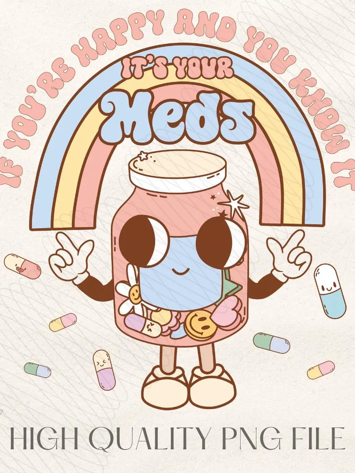 Mental Health PNG | Digital Design | Happy Png | Sublimation | Cute png | retro png | Shirt Designs |Sublimation PNG | Graphic |