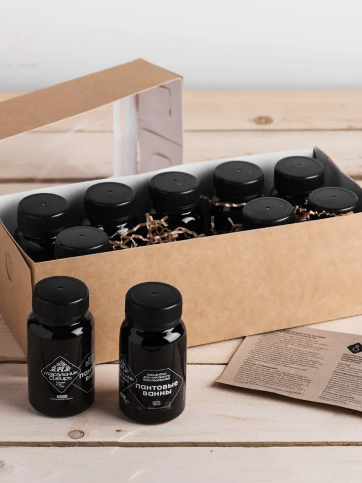 Antler bath set for men, 10x100 ml.
