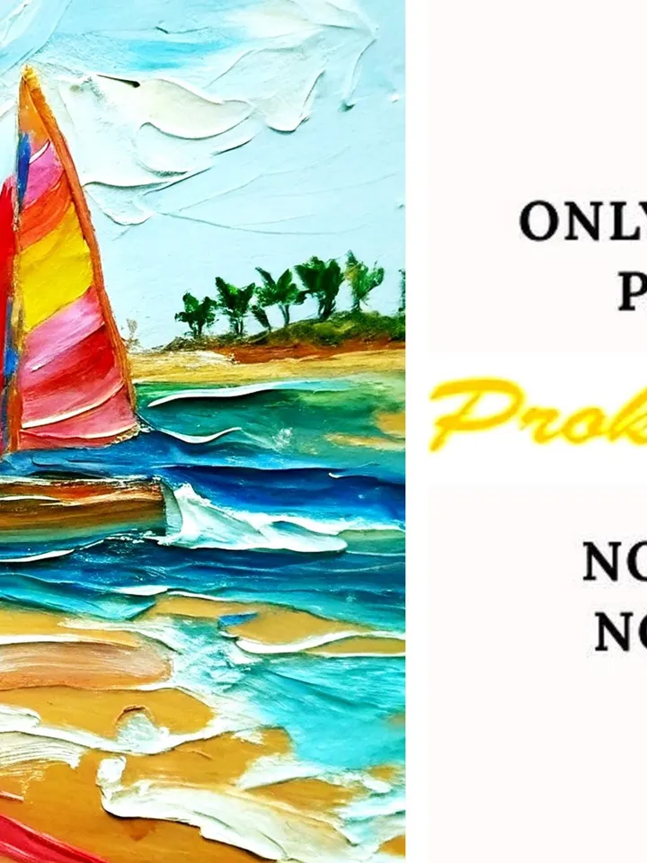 Seascape Laguna Beach Painting Impasto oil Painting Original Art Sailboats California Small Painting Impressionist Art by ArtProkopaloSv