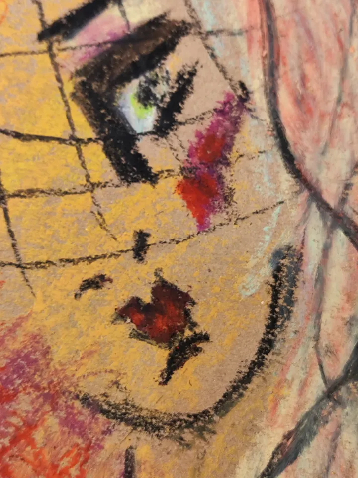 Interior painting.Burlesque girl.