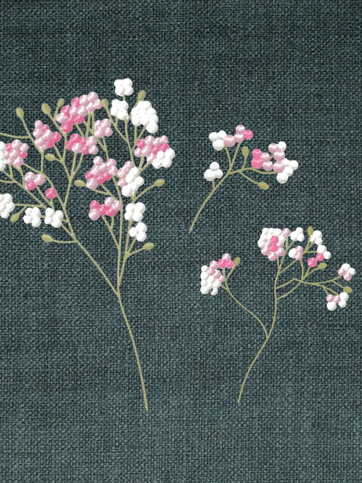 Gypsophila set machine embroidery design applique pattern digital embroidery pattern home and clothing décor embroidery motif floral design