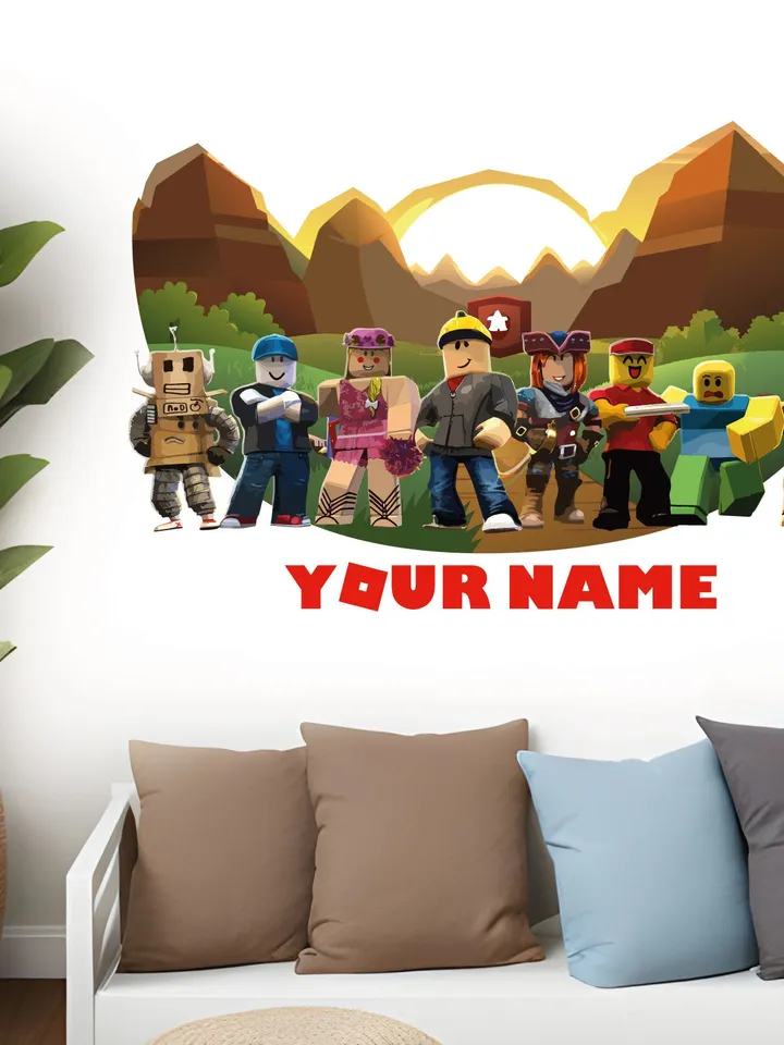 Personalized Roblox Wall Decal Gamer Custom name Sticker Playroom Decor Gift el201