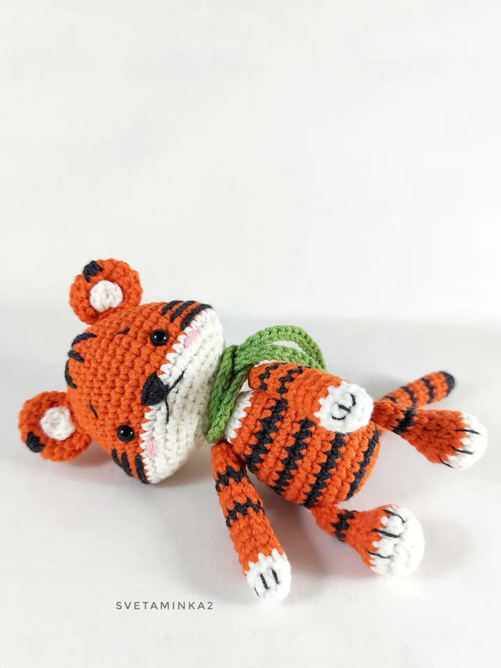 Tiger Crochet Pattern Amigurumi Tiger Cub Cute Animal Toy. Digital Download. PDF.