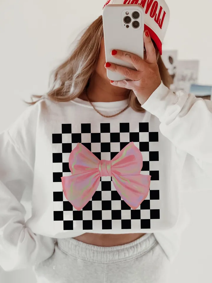 Coquette Valentines Day Heart PNG, Retro Checkered Valentines Png, Valentines Day Sublimation Design, Coquette Valentine Png, Pink Love Png
