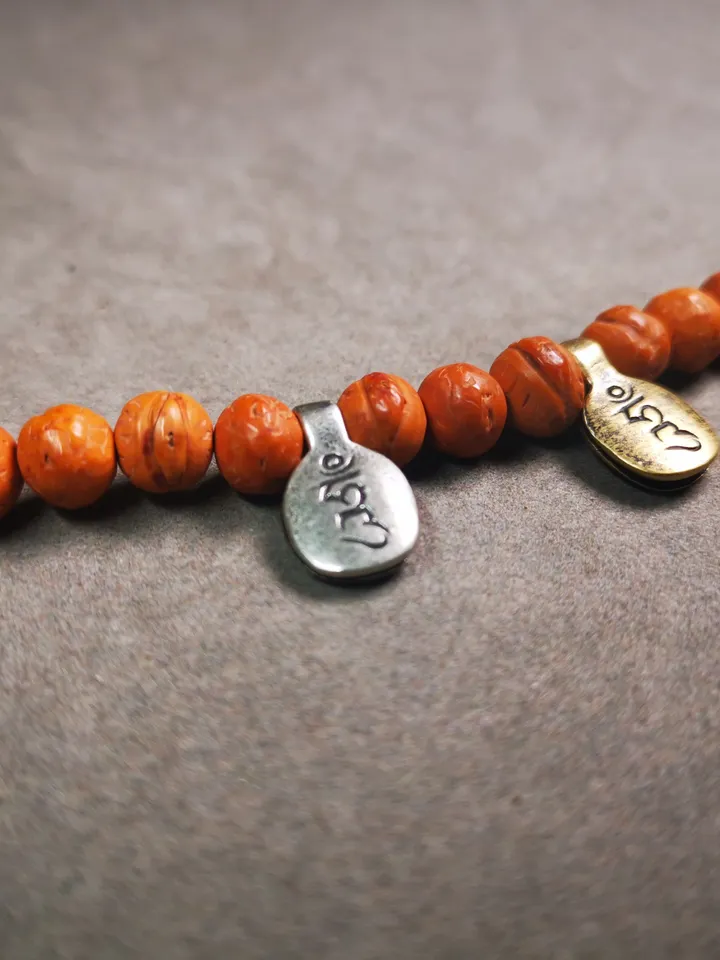 Gandhanra Handmade Buddhist Mala Counter Clip,Bum Counter Clip for Prayer Beads,Hum Letter,Mala Accessories