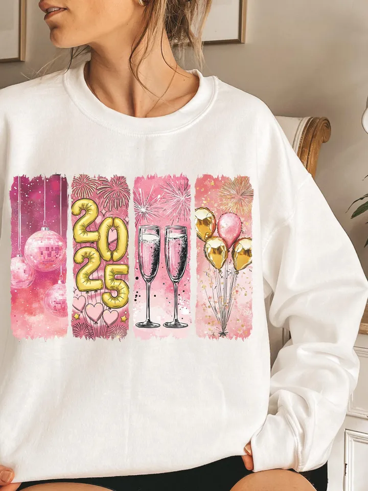 Retro New Year 2025 Png, New Years Png, Disco Ball Png, Gold Glitter, Brushstroke Png, New Year New Me PNG, Brushstroke, 12 New Chapters
