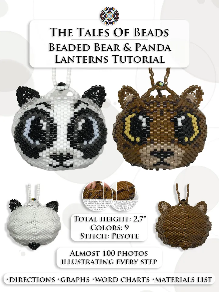 Beaded Animals Tutorials: Bear & Panda Beading Patterns