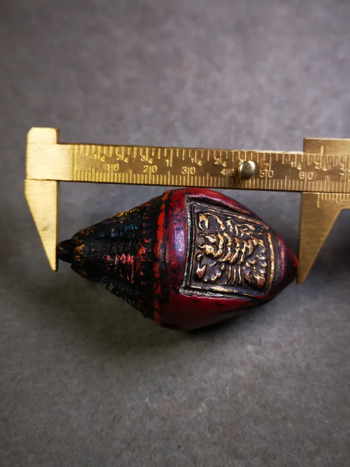 Gandhanra Old Tibetan Niang La Tsa Tsa Statue,Stupa Amulet,Pagoda Pendant,with Scorpion Stamp,Large Size 65mm,50 Years Old