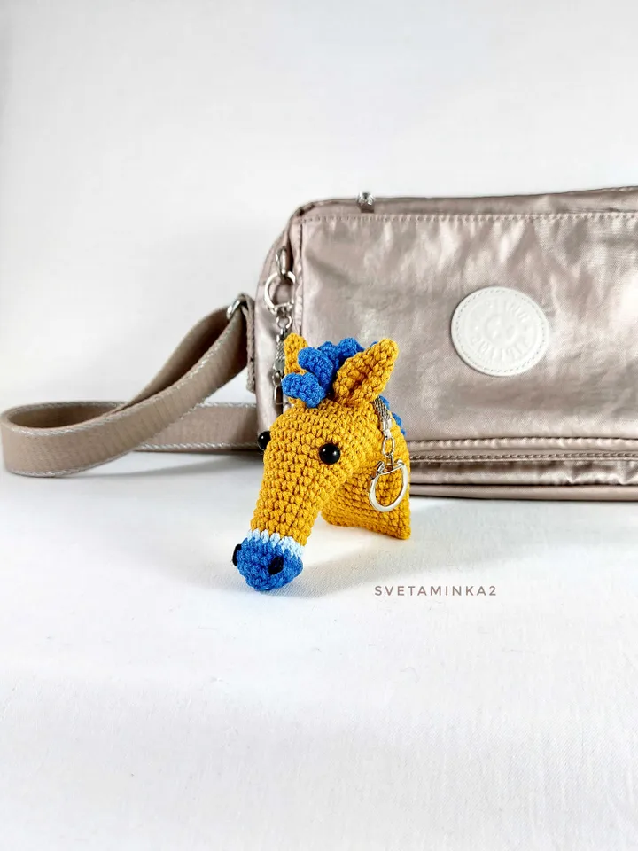 Horse Crochet Pattern Amigurumi Keychain Crochet Bag Charm/ Pendant/ Decor. Digital Download. PDF.