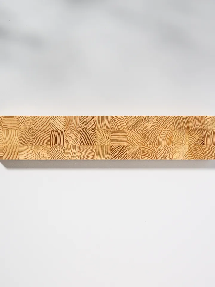 Wall Mounted Magnetic Knife Holder Made from Upcycled End Grain Southern Yellow Pine