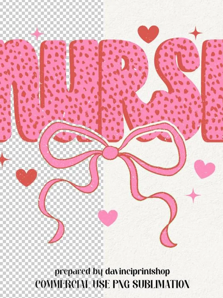 Valentine Nurse coquette png, Valentines png, Pink Bow png, Pink Nurse png, Retro Valentines png, Nurse Valentines png, Gift for nurse, png