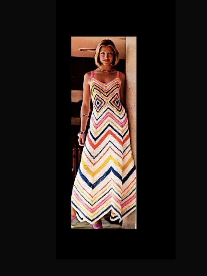 Dress crochet pattern long dress crochet easy dress pattern womens PDF