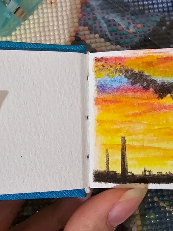 Watercolor sketchbook, miniature sketchbook