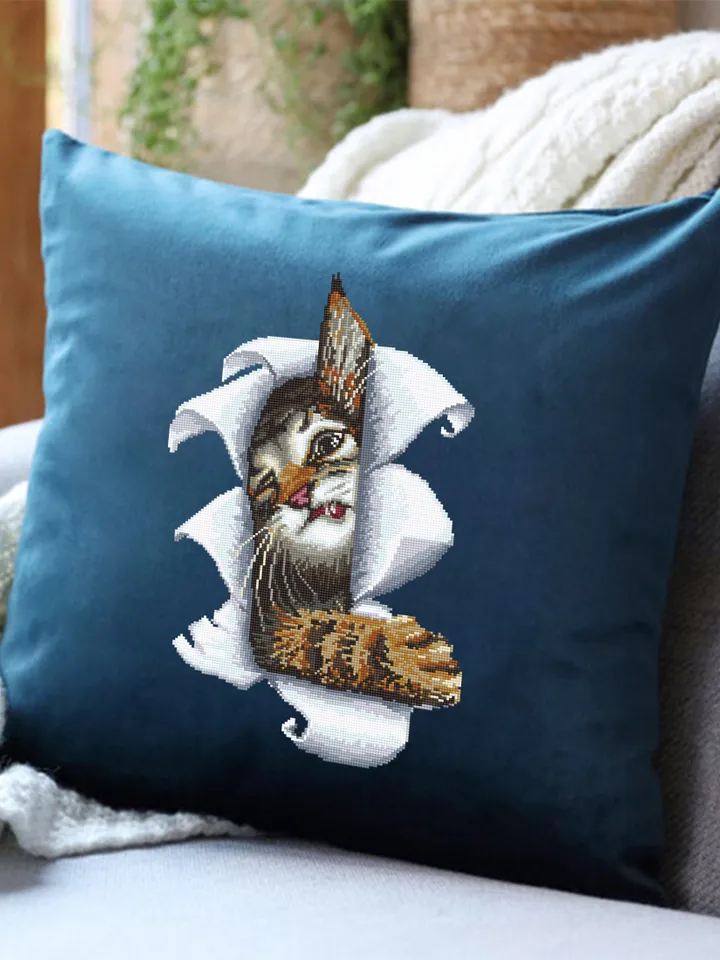 Funny cat cross stitch pattern download PDF Animal cross stitch chart, Cute kitten embroidery PDF, Easy cross stitch Gift for cat lover #K10
