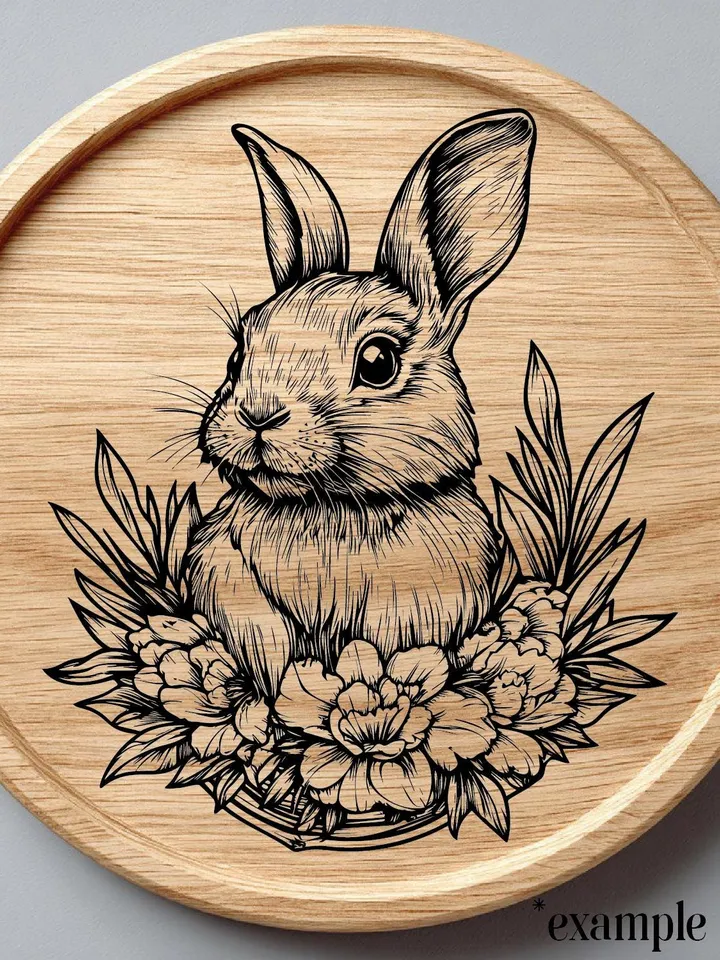 Vector Bunnies 14 Designs Bundle cute Rabbit SVG file Easter Bunny PNG for Sublimation, Cricut, Bunnies Laser Cut file for engraving, Prints