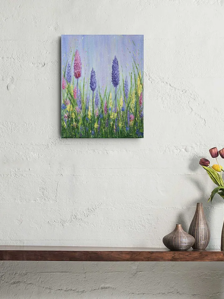 Digital Product Painting of wildflowers, Painting with flowers, Bright painting, Flowers painting, Flowers art