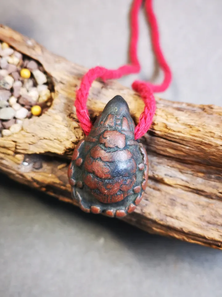 Gandhanra Old Tibetan Tsa Tsa Statue, Scorpion Guru of Padmasambhava, Scorpion Terma Amulet of Wrathful Kila Transmission,50 Years Old