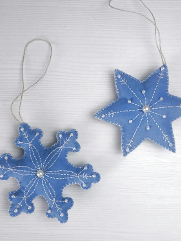 Christmas pattern, felt pattern PDF, felt Christmas ornament, Christmas decor, Christmas gift, set of 6 felt plush sewing pattern, Xmas tree ornament