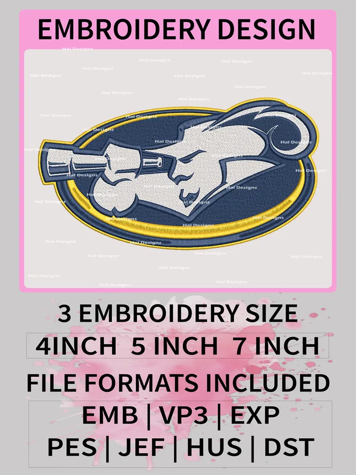 NCAA La Salle Explorers Embroidery Designs, NCAA Logo Machine Embroidery Files, College Team Embroidery Patterns