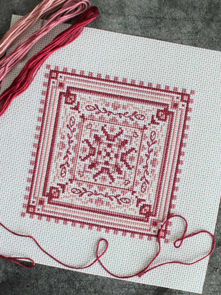 Cross stitch pattern Geometry, simple and easy cross stitch pattern PDF