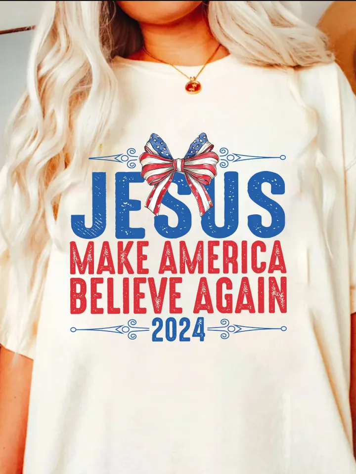 Coquette Jesus 2024 Make America Believe Again PNG, Jesus Png, Christian 4th of july Png, America Png, Independence Day, Sublimation Designs